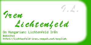 iren lichtenfeld business card